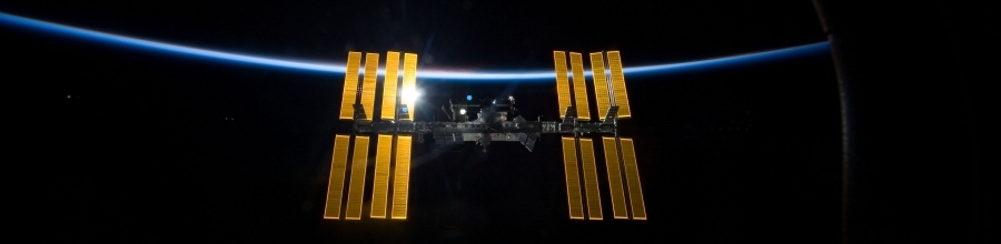 ISS at night